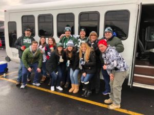 tailgating party limo bus rental