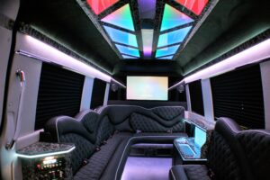 prom limo sprinter limo interior